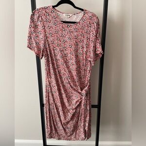 Boden Red and Gray Patterned Dress